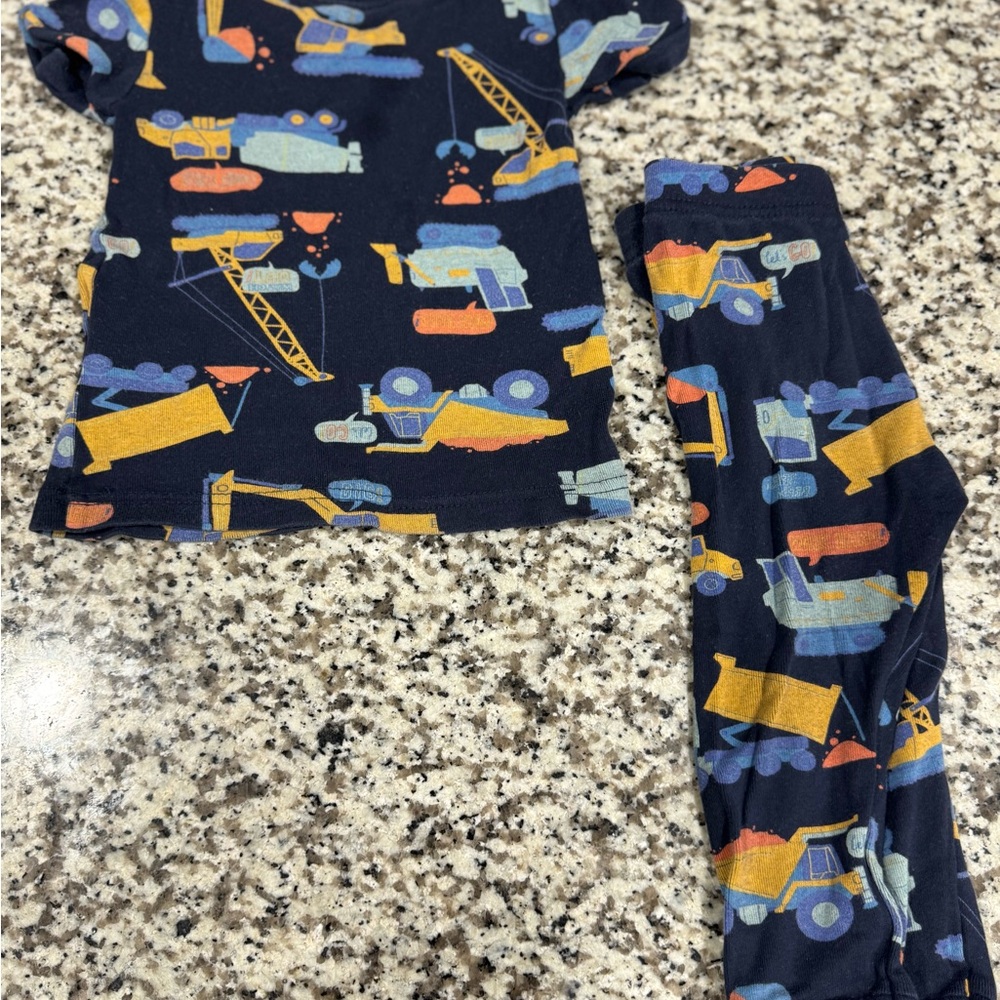 Kids Construction Vehicle Pajama Set